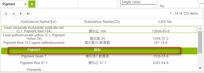 無cas no.物質