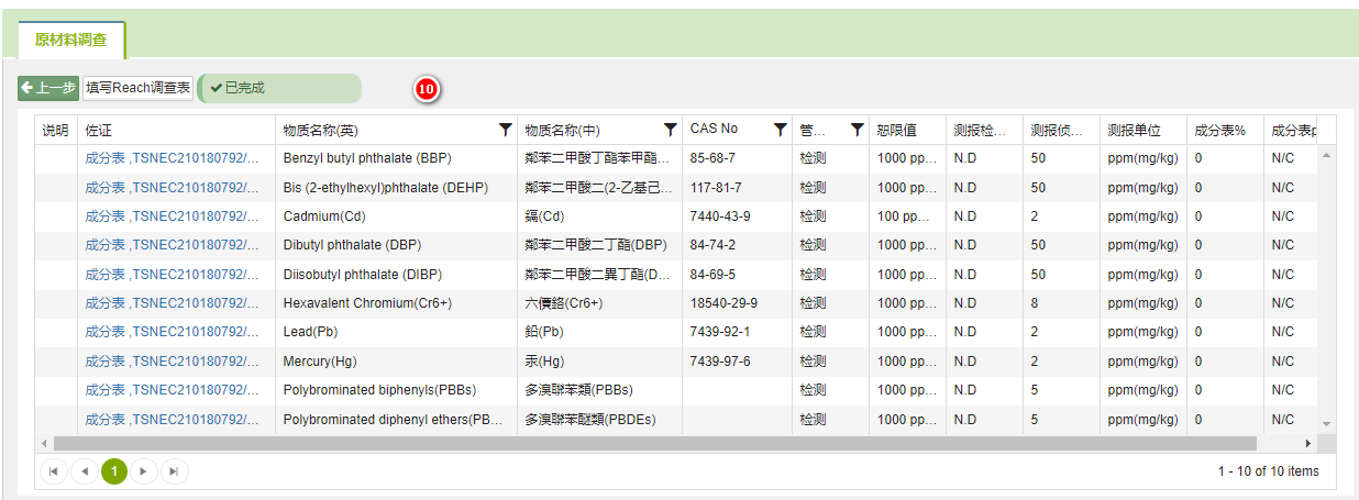 回复原材料调查表3