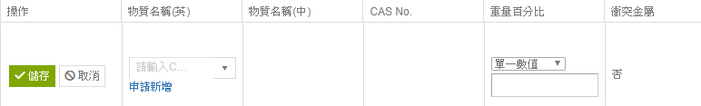 成份表-新增物質