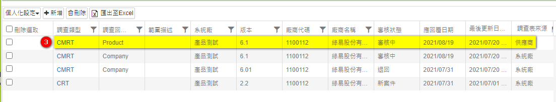 重啟調查責任礦產調查表